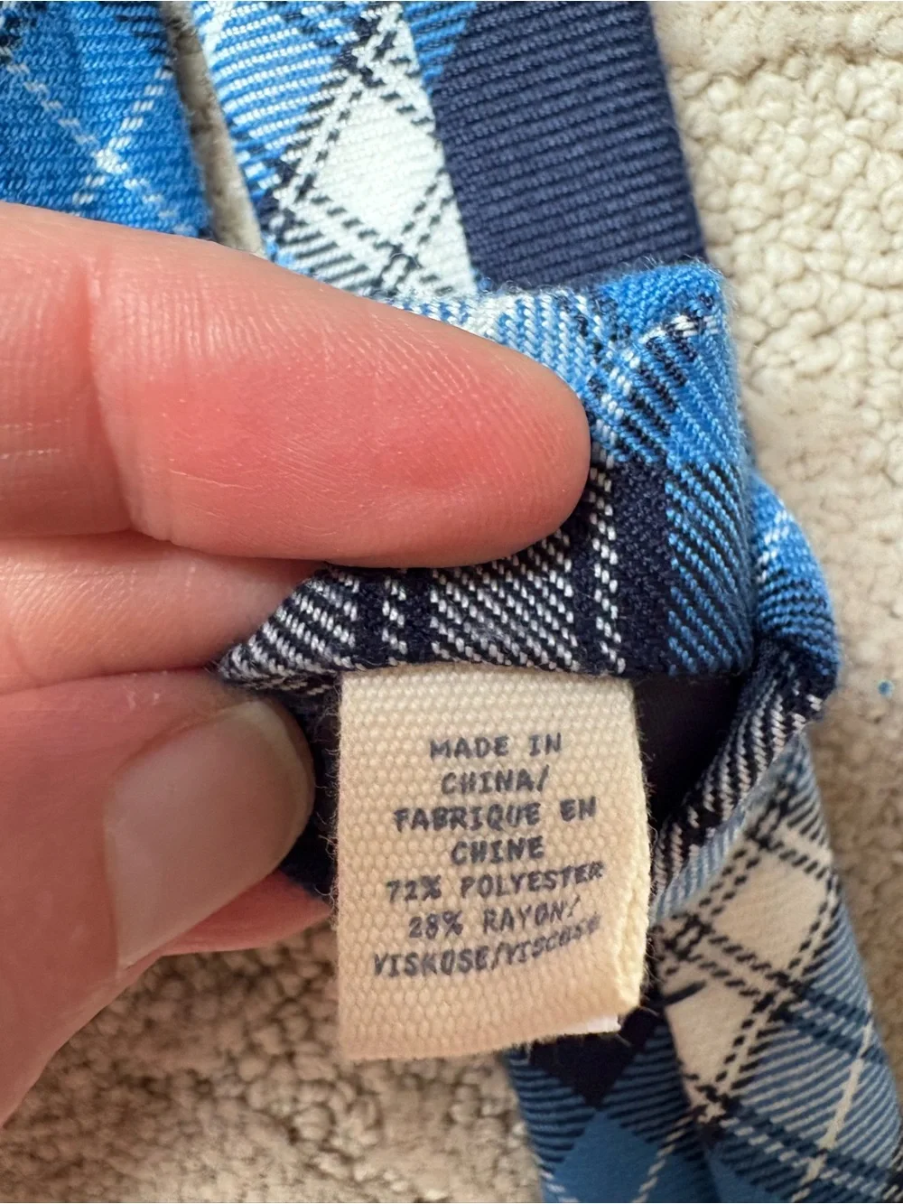 Land’s End Clear Blue Plaid Uniform Neck Tie-Set of 2